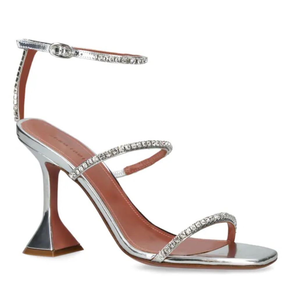 AMINA MUADDI Leather Embellished Gilda Sandals 95
